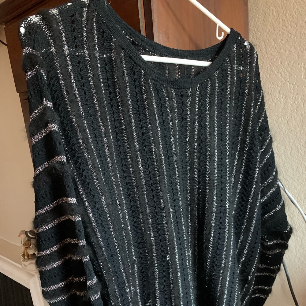 Was knitted Wool/Ray/ angora/Metallic One of kind!